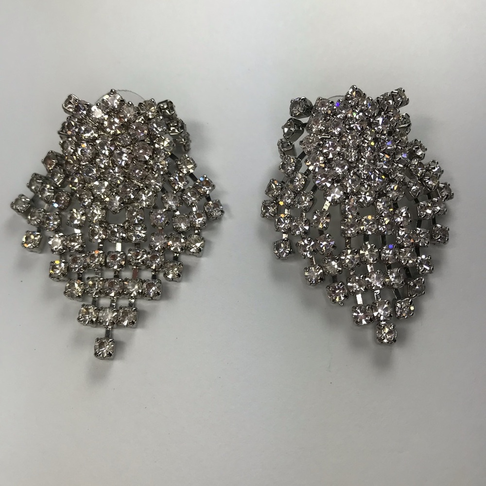 Ornate Silver Chandelier Earrings